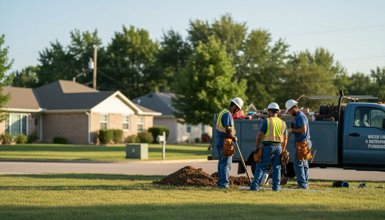 Residential water line and bathroom plumbing service in Delmar, DE